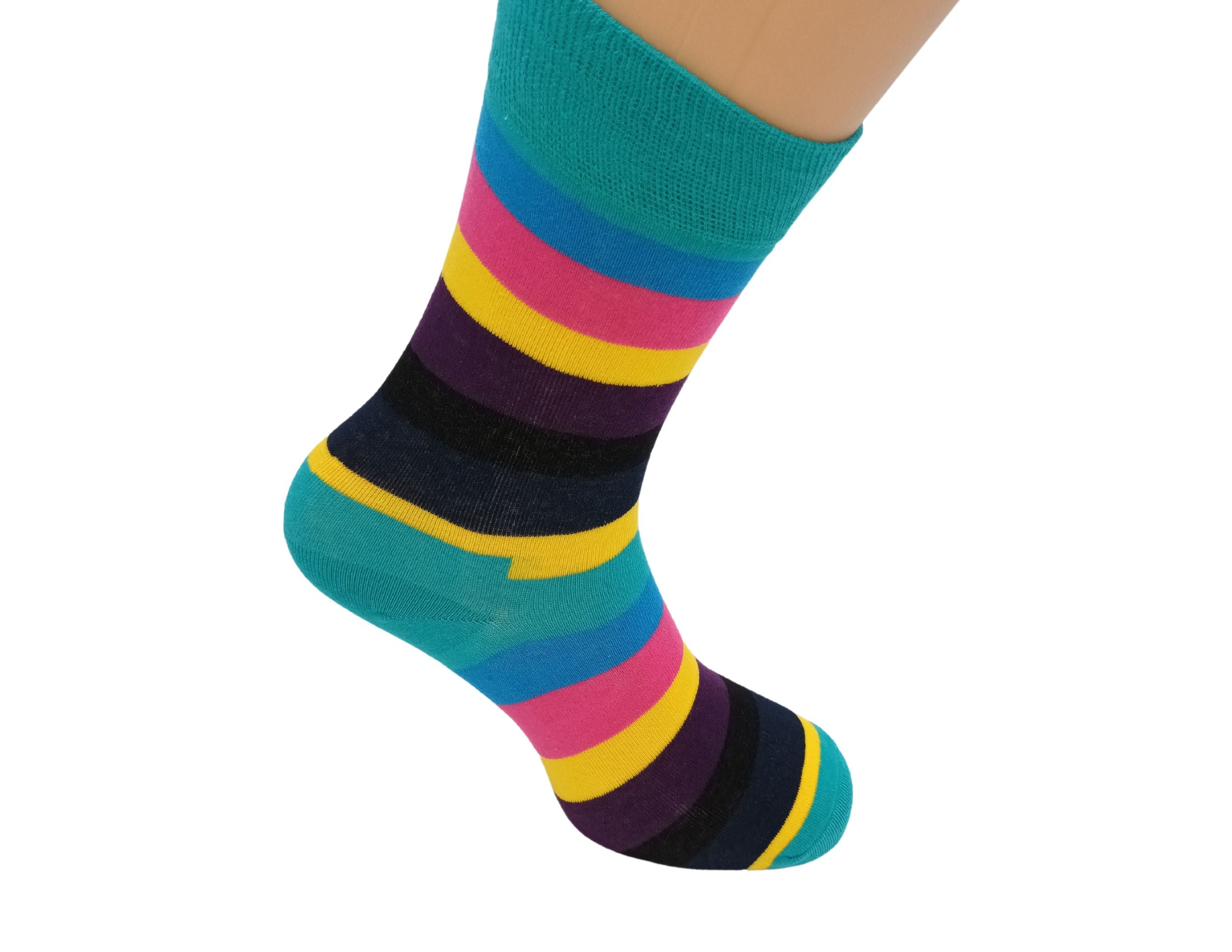 Colorful Socks Box | 5 Paar gestreifte Socken | Geschenkbox